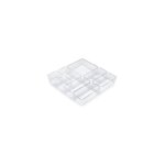 Emuca - 8145320 kit de 10 seaux organisateurs cube pour tiroirs, plastique, transparent