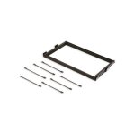 Emuca kit de 7 tringles  pantalon et cadre coulissant pour armoires moka, fermeture souple, rglable, ...
