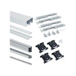 Emuca armoire placard 2 portes avec profils wave18 et fermeture amortie