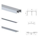 Kit de ferrures pour placard 90 2 portes coulissantes et armoire � fermeture souple, profil� vall, �paisseur ...