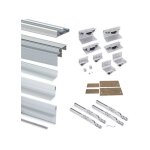 Kit de quincaillerie pour 2 portes coulissantes et un meuble space  fermeture souple, paisseur 19 - ...