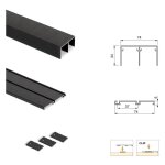 Kit de quincaillerie pour armoire � 2 portes coulissantes avec fermeture souple placard 74, mod�le de ...