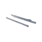 Emuca paire de coulisses  roulettes pour tiroirs, fermeture avec chute, 800 mm, sortie partielle, gris ...