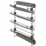 Emuca - porte - chaussures latral coulissant pour placards et dressing quartz, droite, acier, titane ...