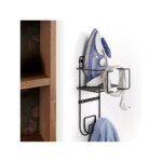 Emuca - porte - fer et planche  repasser, acier, gris anthracite