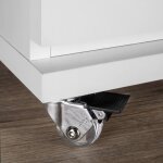 Emuca - lot de 4 roulettes transparentes slip 3 avec pl�tine de montage, diam�tre 35mm, acier et plastique ...