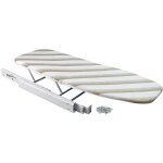 Table  repasser pliante et extractible pour armoire iron, acier, peint blanc - emuca