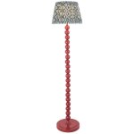 Endon higgledy lampadaire peinture argile rose brillant avec abat - jour ondul� en tissu bleu marlin ...