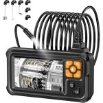 Endoscope num�rique hd industriel, cam�ra d'inspection endoscopique ips 4, 3 pouces 1080p avec sonde ...