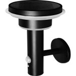 Endura style, luminaire ext�rieur solaire noir, acier inoxydable, ip44, capteur de mouvement et de lumi�re ...
