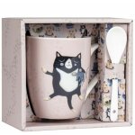 Mug avec cuillère allen desings - crasy cat Mug avec cuillère allen desings - crasy cat