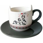 Set cappuccino i love cats