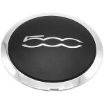 Enjoliveur de 133 mm pour fiat 500 - cache central de roue, couleur argent Enjoliveur de 133 mm pour fiat 500 - cache central de roue, couleur argent