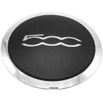 Enjoliveur 133 mm pour fiat 500 ? cache central de roue en plastique ? couleur argent ? protection esth�tique ...