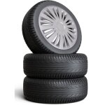 Enjoliveurs universels 15  pour jantes acier gris argent lot de 4