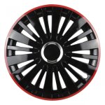 Enjoliveur de voiture falcon 14 pouces noir avec jante rouge Enjoliveur de voiture falcon 14 pouces noir avec jante rouge