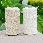 Enowelir corde de coton naturel 3mm pour macram� et bricolage 200 m�tres blanc beige durable d�coratif ...