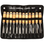 Enowelir ensemble de 12 ciseaux � main pour sculpture sur bois, outils professionnels pour tour � bois ...