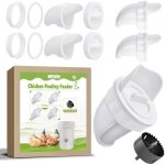Enowelir mangeoire poules plastique mangeoire poules automatique, 4 ports diy mangeoire � poulet kit ...