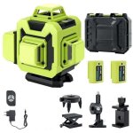 Enowelir niveau laser 360�x 4 chantier autonivelant, lazer niveaux 4d 16 lignes laser, nivellement automatique ...