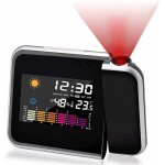 Enowelir r�veil projecteur avec station m�t�o, double alarme, affichage lcd de la date heure temp�rature ...