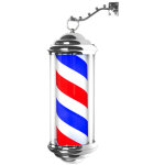 Enseigne lumineuse led �tanche pour poteau de barbier, style r�tro, applique murale rotative avec support ...