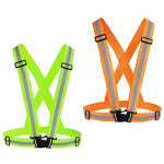 Ensemble de 2 gilets r�fl�chissants pour v�tements de course, gilets de s�curit� r�glables haute visibilit� ...