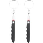 Ensemble de 2 miroirs d'inspection tlescopiques ronds pouces, s'tend jusqu' 24, 5 noir