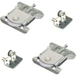 Ensemble de 2 pi�ces de porte coulissante pour roulettes de garde - robe guides roulements � billes pi�ces ...