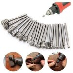 Ensemble de 20 fraises rotatives hss, matrice de coupe en carbure de tungst�ne, queue de 3 mm (1 / 8 ...