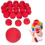 Ensemble de 25 nez de clown rouges