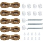 Ensemble de 28 pices accessoires de remplacement de rideau, pull rope ressort poulie pliss rideau accessoire ...