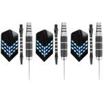 Ensemble de 3 fl�chettes de cible avec pointes en acier 155mm et ailes imprim�es pour jeu de fl�chettes ...