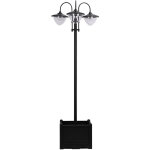 Ensemble de 3 lanternes solaires, lampadaire en m�tal, lanterne de jardin 60 x 55 x 189 cm, avec base ...