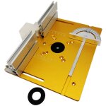 Ensemble de 3 plaques d'insertion de table de routeur en alliage d'aluminium, planche � rabat pour fraisage ...