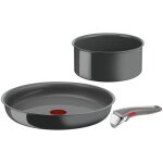 Ensemble de 3 poles  frire tefal l26093 ingenio renew en cramique
