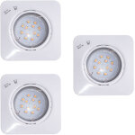 Eglo - lot de 3 spots encastrables led plafonnier spot encastrable spot orientable, m�tal blanc, 5w 400lm ...