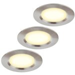 Ensemble de 3 spots encastr�s led ultra - plats 12 v 3 w, d�coupe 55 mm avec c�ble de 1, 7 m, indice ...