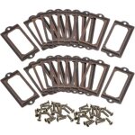 Un ensemble de 30 porte - �tiquettes m�talliques avec vis, mesurant 70x33 mm, adapt�s aux �tiquettes ...