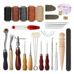 Ensemble de 31 pcs outils de maroquinerie, pour chaussures en cuir, sacs, ceintures, couture de cuir, ...