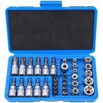 Ensemble de 34 douilles torx robuste, douille torx femelle, coffret douille torx, embout torx, outils ...