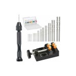 Zvd - ensemble de 37 mini perceuses  main avec tau de perceuse  colonne prcision pin vise (0, 3  ...