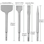 Ensemble de 4 burins � b�ton, ensemble de forets pour marteau perforateur, comprenant un burin pointu, ...