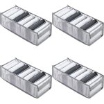 Ensemble 4 organisateurs v�tements armoire, tiroirs placards pliables, rangement v�tements chambre