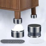 Ensemble de 4 rehausseurs de lit et de meubles r�glables, pieds de meubles r�glables en m�tal, r�glables ...