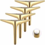 Ensemble de 4 tables d'appoint triangulaires avec pieds dor�s 15 cm