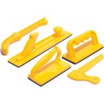 Ensemble de 5 blocs poussoirs et b�tons de s�curit� de qualit� sup�rieure en orange vif ? outils de travail ...