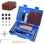 Ensemble de 58 pi�ces, kit de r�paration de pneus, kit anti - crevaison pour voiture, outils de r�paration ...