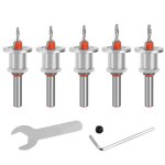 Kingso - ensemble 5pcs 8mm 2. 8 - 4. 0mm tte de forage conique en alliagefraise foret mche perceuse ...
