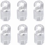 Ensemble de 6 crochets de rideau de store, crochet de gradation de barre pivotante transparente pour ...